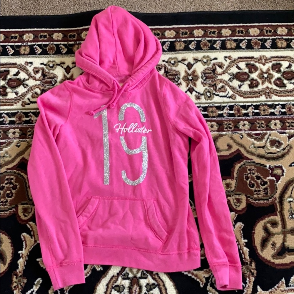 Pink Hollister hoodie